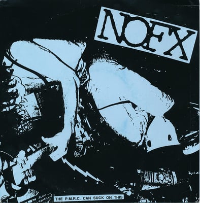 NOFX - The PMRC Can Suck On This - FAT 4th Press - Black w/Pink Streaks /5000