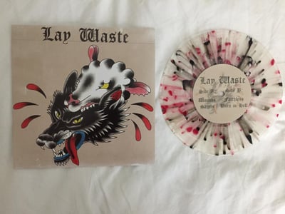 Lay Waste - Lay Waste - 1st press - Red/White/Black Splatter on Clear /100