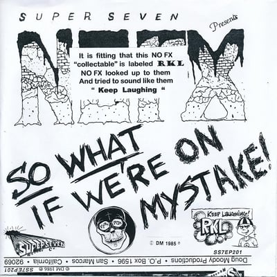 NOFX - So What If We're On Mystic EP - Black (with RKL Label, cover version 2) /102