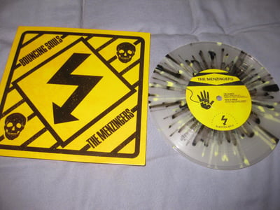 Bouncing Souls/The Menzingers "Shocking Split" Chunksaah Records. 4th Press. Clear with Black and Yellow splatter/250