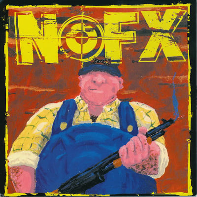 NOFX - 7 Inch Of The Month Club #01 - Black - Black Label, Blue Logo, #Right /2100