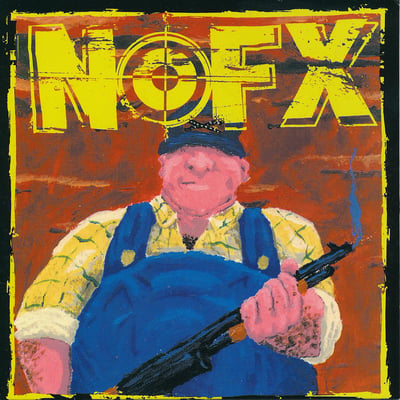 NOFX - 7 Inch Of The Month Club #01 - Black - Blue Label, Black Logo, # Right /2100