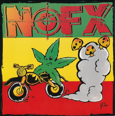 NOFX - 7 Inch Of The Month Club #04 - Black - Black Label, White Logo, # Left /4456