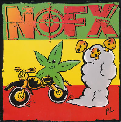 NOFX - 7 Inch Of The Month Club #04 - Clear Green - Black Label, Blue Logo, # Right /3299
