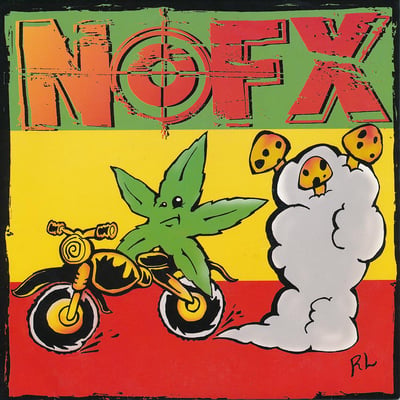 NOFX - 7 Inch Of The Month Club #04 - Clear Green - Blue Label, Black Logo, # Left /3299