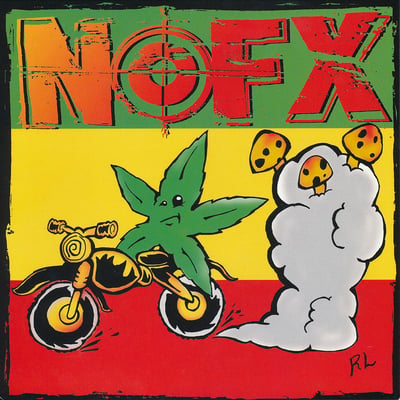 NOFX - 7 Inch Of The Month Club #04 - Opaque Green - Black Label, Blue Logo, # Right /4456