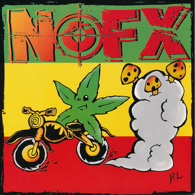 NOFX - 7 Inch Of The Month Club #04 - Opaque Green - Blue Label, Black Logo, # Right /4456