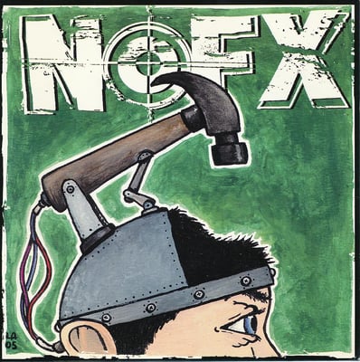 NOFX - 7 Inch Of The Month Club #05 - White - Black Label, Blue Logo, # Right /3150