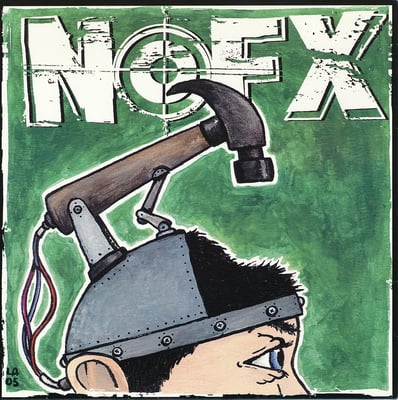 NOFX - 7 Inch Of The Month Club #05 - White - Black Label, White Logo, # Left /3150