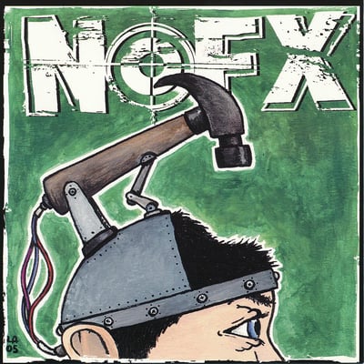 NOFX - 7 Inch Of The Month Club #05 - White - Blue Label, Black Logo, # Right /3150