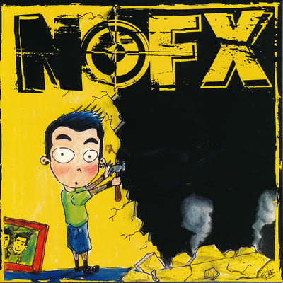 NOFX - 7 Inch Of The Month Club #08 - Black (with note) - Blue Label, Black Logo, # Left /3200