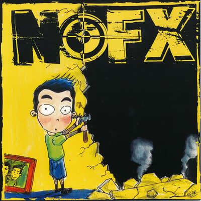 NOFX - 7 Inch Of The Month Club #08 - Black - Black Label, Blue Logo, # Right /3150
