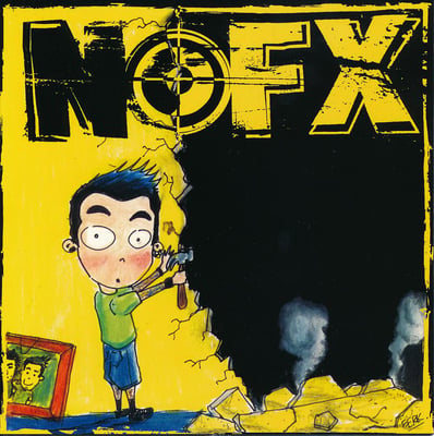 NOFX - 7 Inch Of The Month Club #08 - Black - Blue Label, Black Logo, # Right /3150