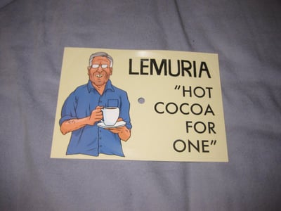 Lemuria "Hot Cocoa For One" Postcard Shaped Flexi. ?? Press/???