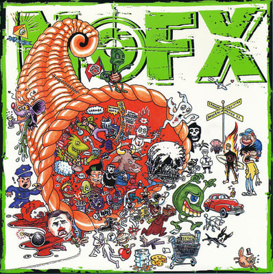 NOFX - 7 Inch Of The Month Club #12 - Black - Blue Label, Black Logo, # Right /975