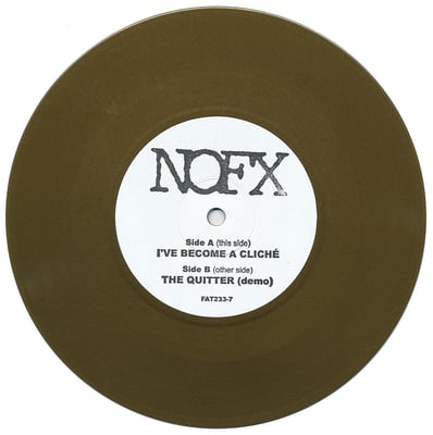 NOFX - I've Become A Cliche / The Quitter (demo) - 126 Inches Box Set - Gold /1,792
