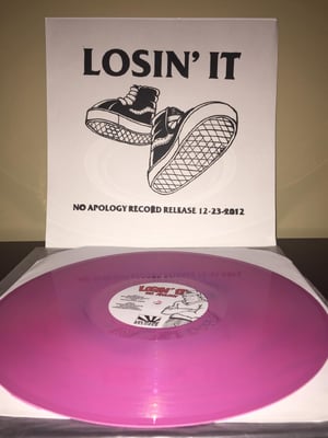 Losin' It | No Apology | Pink w/ Blue Swirls /100 | 1st Press | Record Release Jacket 5/20