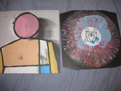 The Smith Street Band "More Scared Of You Than You Are Of Me" Pool House Records. 1st Press. Deluxe Blue Inside Clear with Heavy Mustard and Hot Pink Splatter with booklet/100