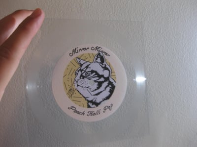 Walter Mitty & His Makeshift Orchestra/Peach Kelli Pop - Split lathe cut. Lauren Records. 1st Press. Clear Lathe Cut/50