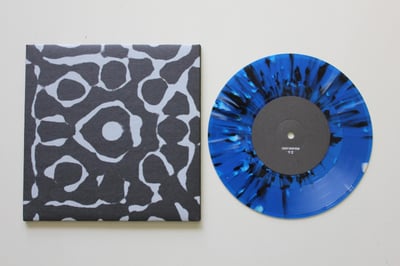 Coalesce - Salt And Passage 7" on blue with black and white splatter