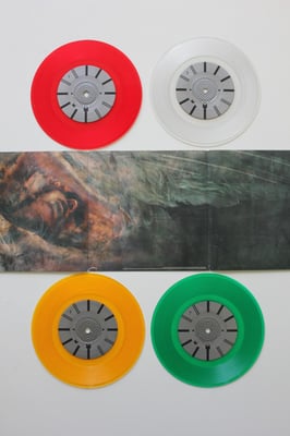 Converge - Unloved And Weeded Out 4x7" on Red, clear, yellow and green