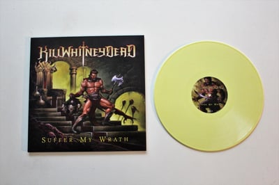Killwhitneydead - Suffer My Wrath LP on red and yellow
