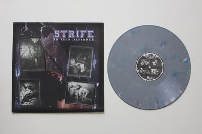 Strife - In This Defiance LP on grey marble