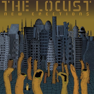 The Locust - New Erections (Anti-, 86748-1SLE) · LP · Slum Service Yellow · Limited Edition, Repress