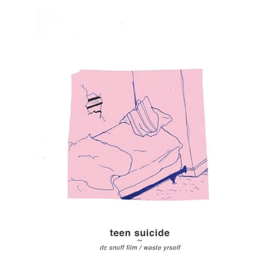 Teen Suicide - DC Snuff Film / Waste Yrself (Run For Cover Records, RFC:127) · 12" · Bone w/ Blue & Orange · Repress