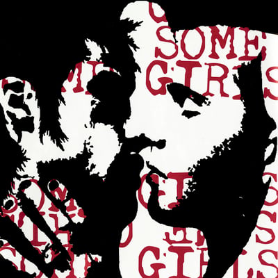 Some Girls - All My Friends Are Going Death (Three One G, 31G-40) · LP · Marbled blue vinyl with lyrics etched on B side · Etched