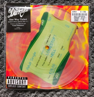The Darkness - One Way Ticket | 7" | Atlantic Records | Picture Disc