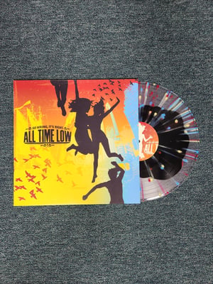 All Time Low - So Wrong, It's Right | Black Inside Clear w/ Yellow, Blue, & Red Splatter (Newbury Comics exclusive) | /300 | 2023 | HR693-1