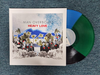 Man Overboard - Heavy Love | Black, Aqua Blue, & Kelly Green Tri-Color | /300 | 2015 | RISE 290-1