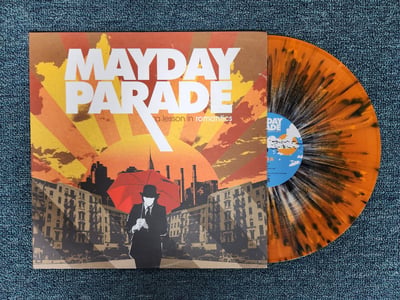 Mayday Parade - A Lesson In Romantics | Orange w/ Black & White Splatter | /2000 (2015) FRL 39099-1