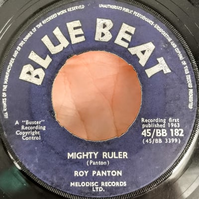 45/BB 182 - Roy Panton - Mighty Ruler / Run Old Man - Blue Beat - 7", Mono - 1963 - 1612319 - Ska, Reggae - 2024-09-27 02:03:44 - Very Good Plus (VG+) - Generic