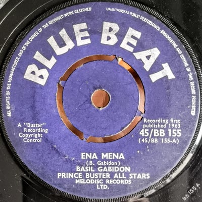 45/BB 155 - Basil Gabbidon, Prince Buster's All Stars - Ena Mena / Since You Are Gone - Blue Beat - 7", Single - 1963 - 1633398 - Ska, Reggae - 2024-06-27 06:18:59 - Very Good (VG) - Generic