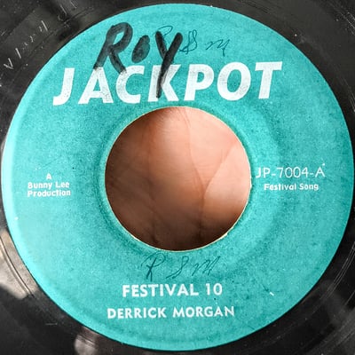 JP 7004 - Derrick Morgan - Festival 10 - Jackpot (2) - 7" - 1972 - 11564236 - Ska, Reggae - 2024-12-03 04:18:05 - Very Good Plus (VG+) - Generic