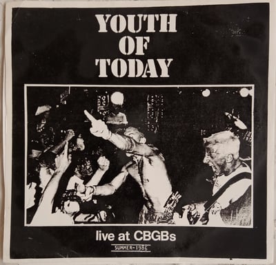 none - Youth Of Today - Live At CBGBs - Summer-1986 - Not On Label (Youth Of Today) - 7", Unofficial, W/Lbl - 1990 - 2549662 - Hardcore - 2011-11-10 18:55:15 - Near Mint (NM or M-) - Very Good Plus (VG+)