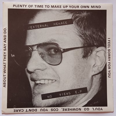 MENACE 2 - External Menace - No Views E.P - Beat The System !!, Lightbeat Records - 7", EP - 1983 - 1852242 - Punk - 2010-08-16 16:34:17 - Near Mint (NM or M-) - Very Good Plus (VG+)
