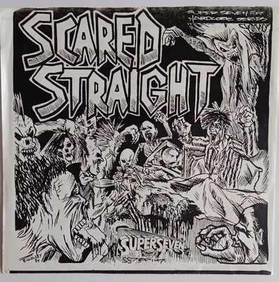 SS7EP 147 - Scared Straight - Born To Be Wild - Super Seven Records - 7", EP, Blu - 1985 - 2525756 - Hardcore - 2020-10-14 14:48:27 - Near Mint (NM or M-) - Near Mint (NM or M-)