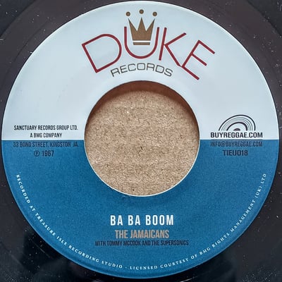 TIEU018 - The Jamaicans With Tommy McCook & The Supersonics / Errol Brown (2) With Tommy McCook & The Supersonics - Ba Ba Boom / Twilight Zone - Duke Records (2) - 7", RE - 2015 - 7809561 - Ska, Reggae - 2023-11-02 02:06:18 - Mint (M) - Mint (M)