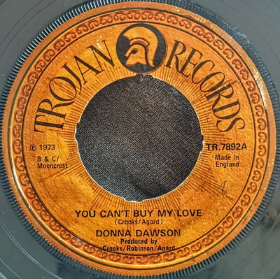 TR.7892 - Donna Dawson - You Can't Buy My Love / The First Cut Is The Deepest - Trojan Records - 7", Single - 1973 - 4821770 - Ska, Reggae - 2020-06-22 21:02:45 - Good Plus (G+) - Generic