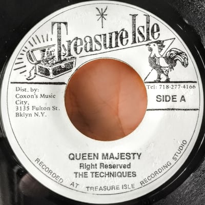 none - The Techniques / Tommy McCook & The Supersonics - Queen Majesty / Mabrook Wailing - Treasure Isle - 7", Single, RE - 0 - 2336628 - Ska, Reggae - 2024-09-16 03:04:17 - Very Good Plus (VG+) - Generic