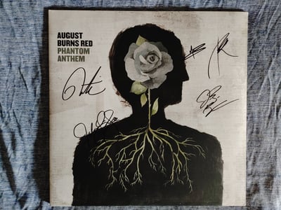 August Burns Red - Phantom Anthem [2LP|Half Black & Half Bone w/Splatter|#178/300|Smartpunk Excl.] *SIGNED* by Matt, JB, Jake, Dustin, Brent