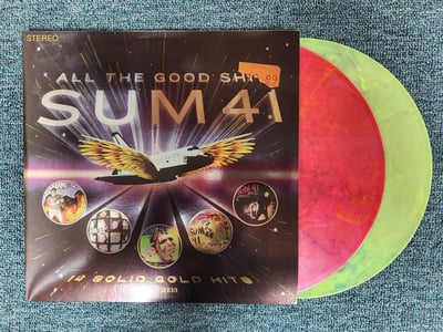 Sum 41 - All The Good Shit (14 Solid Gold Hits 2000-2008) (Double LP) | Fluorescent Red w/ Swirl (A/B) Fluorescent Green w/ Swirl (C/D) | 2024 | Q2-656LP