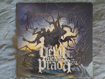 The Devil Wears Prada - With Roots Above And Branches Below [Trans. Blue|#500|Hot Topic Excl.] *SIGNED* by Daniel, Mike, Jeremy, Andy, Chris
