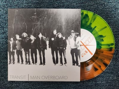 Transit/Man Overboard - Split | Orange & Yellow Split w/ Black Splatter | /2000 | 2014 | PNE-103