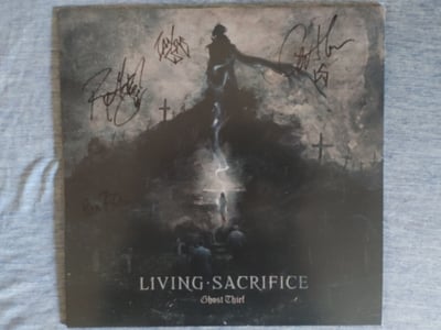 Living Sacrifice - Ghost Thief [Clear|#500] *SIGNED* by Bruce, Lance, Rocky, Arthur