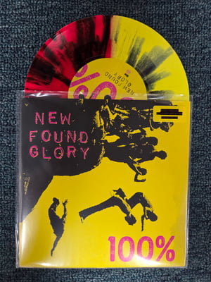 New Found Glory - 100% | Neon Yellow & Neon Pink Split w/ Heavy Black Splatter w/ screen-printed b-side | /400 | 2025 | PNE440