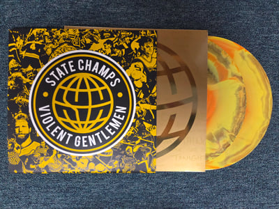 State Champs - Around The World And Back (10th Anniversary) (Double LP) | Orange, Yellow, & Black Ice w/ Glitter w/ Violent Gentlemen alternate screen print jacket) | /1500 | 2025 | PNE455